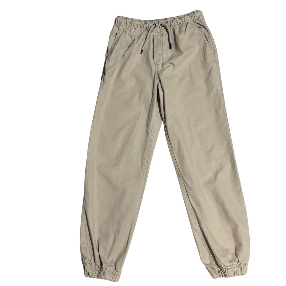 Tommy Bahama Kids Jogger Pants Cargo Style Tan Elastic Waist Drawstring Size L 1